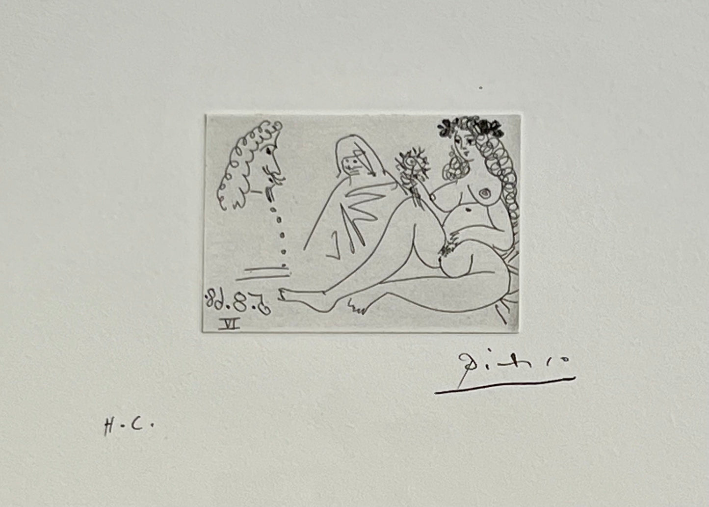 Pablo Picasso - Peintre avec modèle nue