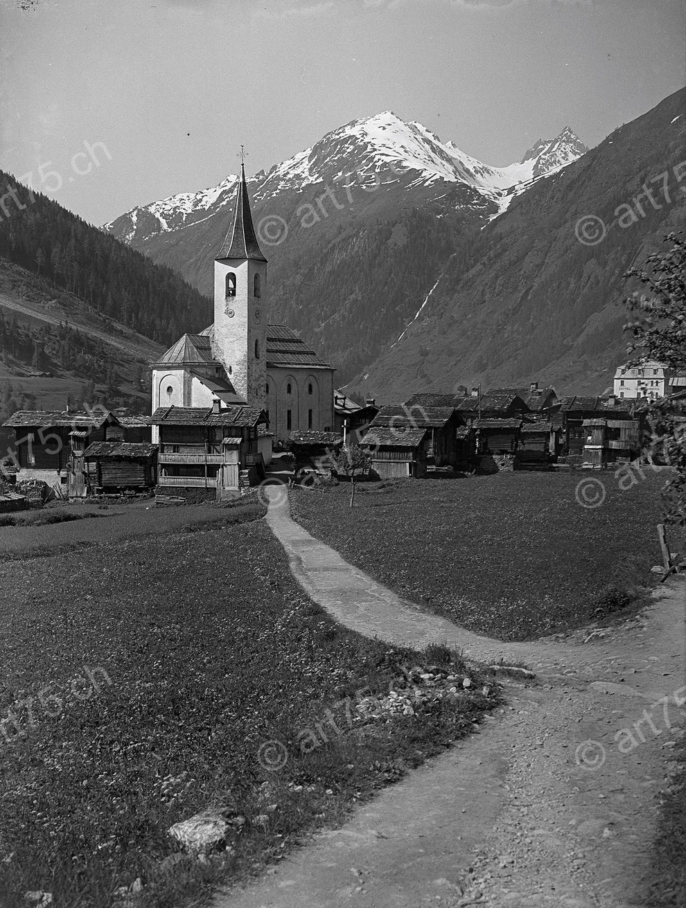Kippel im Lötschental, ca. 1930 – Historischer Fine-Art Print – art75.ch